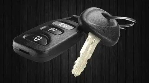 Car key with remote fob.