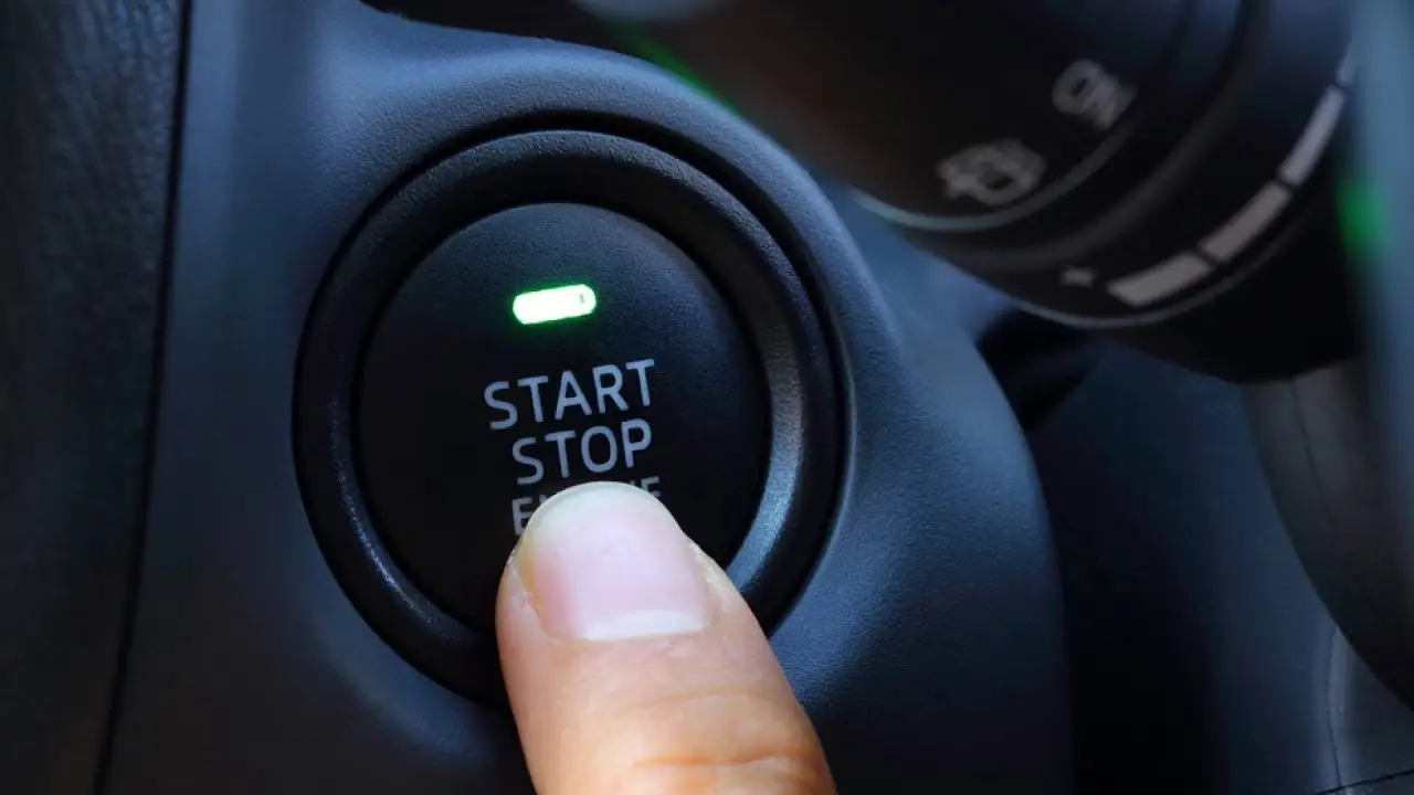 Car start stop keyless button.